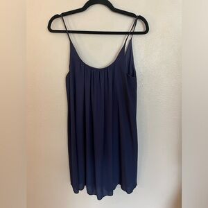 Navy Blue Spaghetti Strap Dress